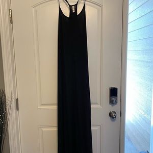 Black Spaghetti strap razor back maxi dress